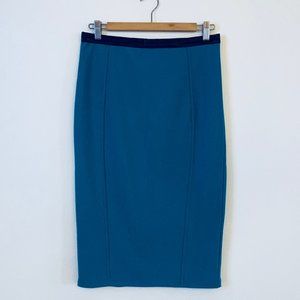 Topshop Blue Pencil Skirt